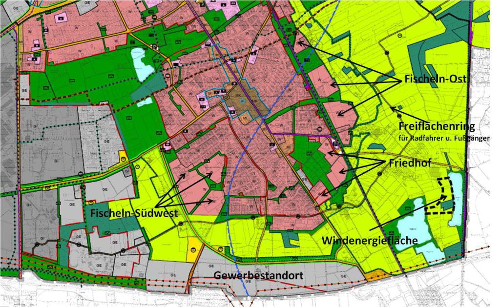 Grafik: Auszug aus dem Flächennutzungsplan